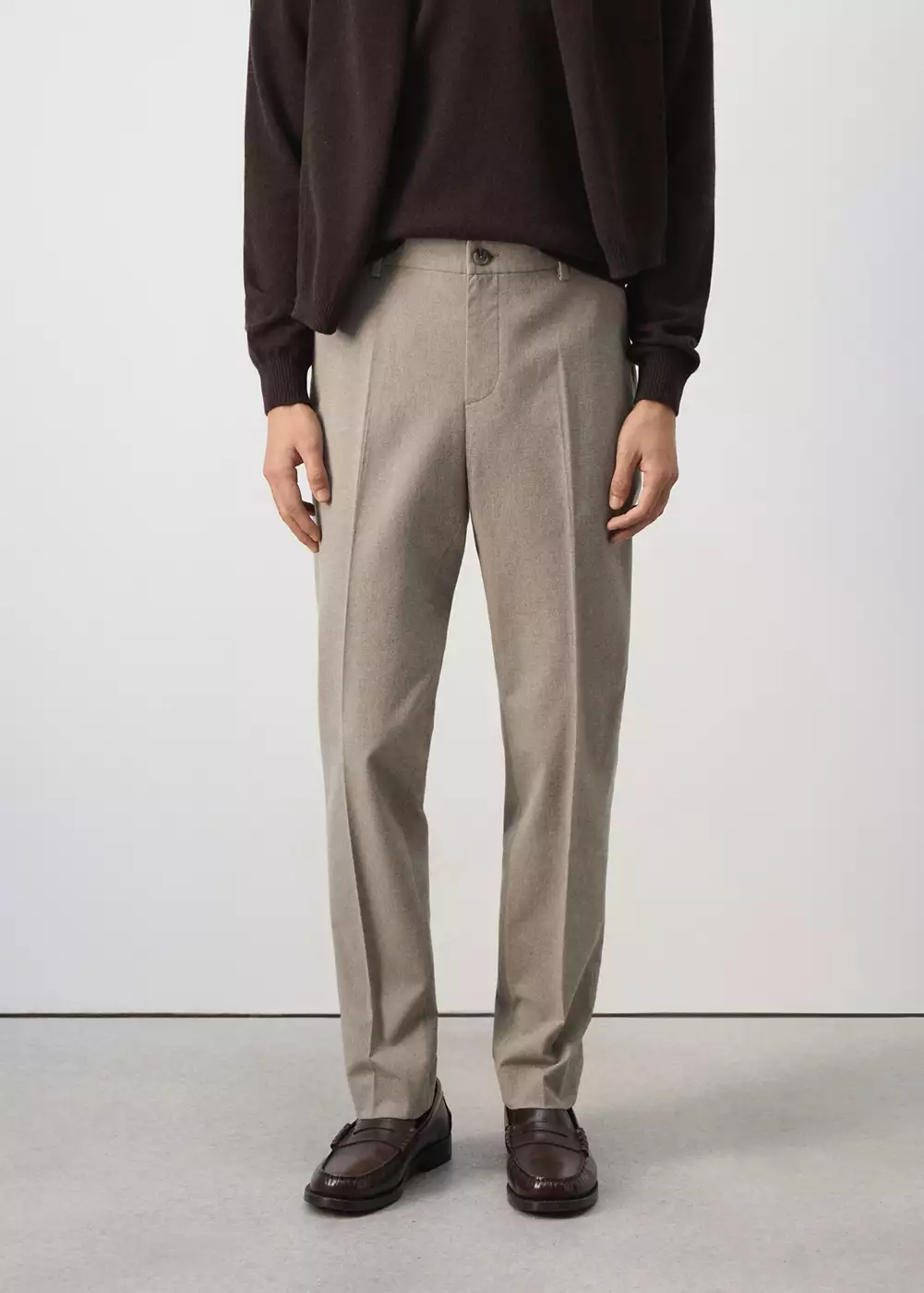 Pantalon flanelle regular-fit, MANGO MAN