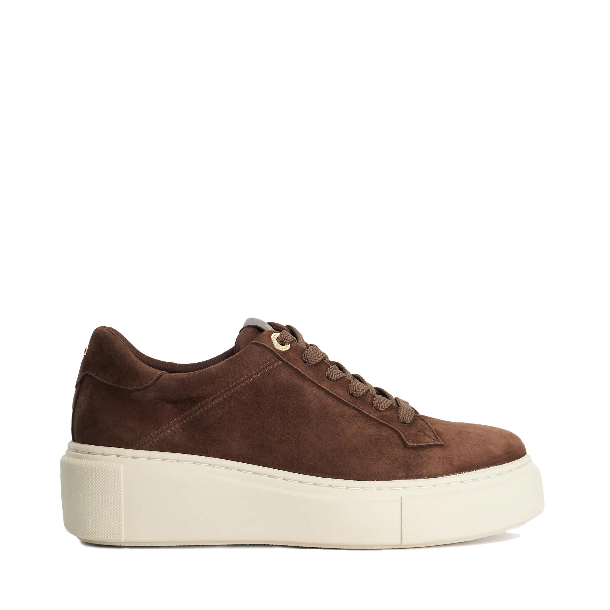 Baskets épaisses à lacets en cuir - EVIENNE, DUNE LONDON