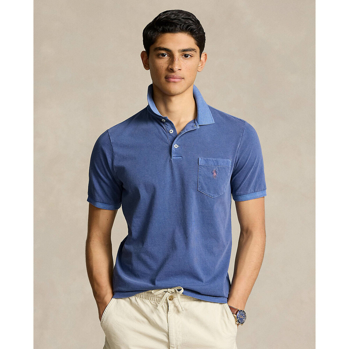 Cotton jersey polo shirt with embroidered logo pocket Polo Ralph Lauren ...