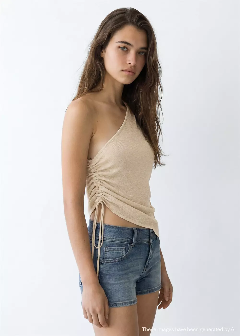 Top asymétrique froncé sur le côté, MANGO TEEN