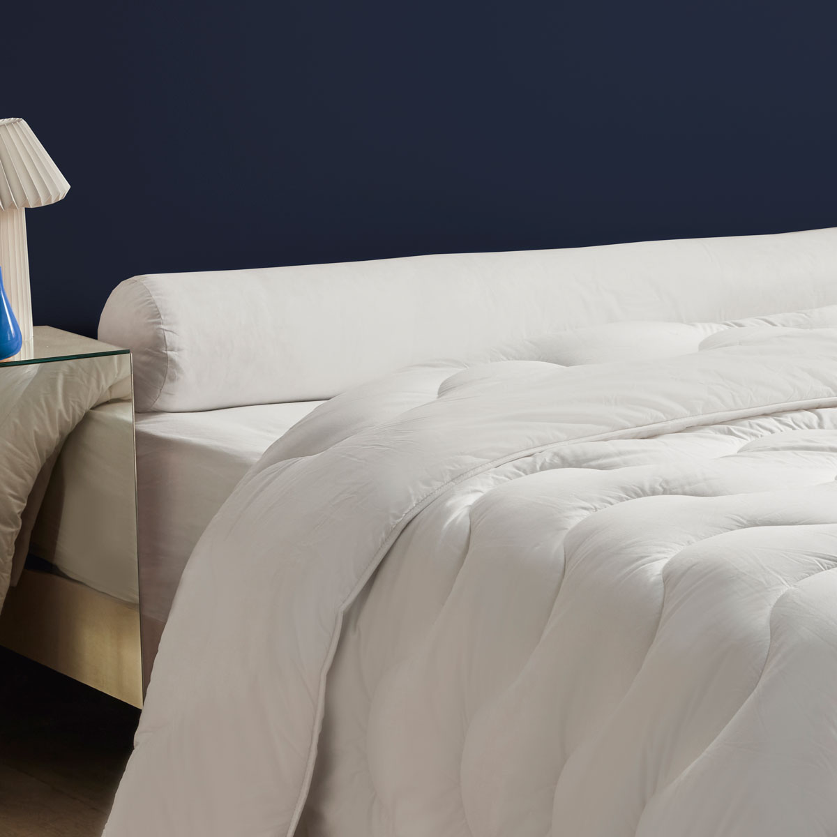 Traversin Clair De Lune Drouault - Taille Medium, Garnissage Fibres Polyester, Enveloppe Coton Anti-acariens - 3