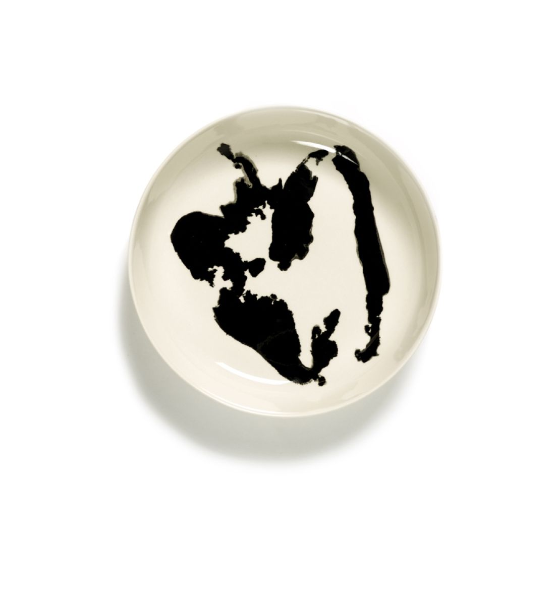 Assiette haute feast par ottolenghi poivron grès blanc/noir ø22 cm, SERAX