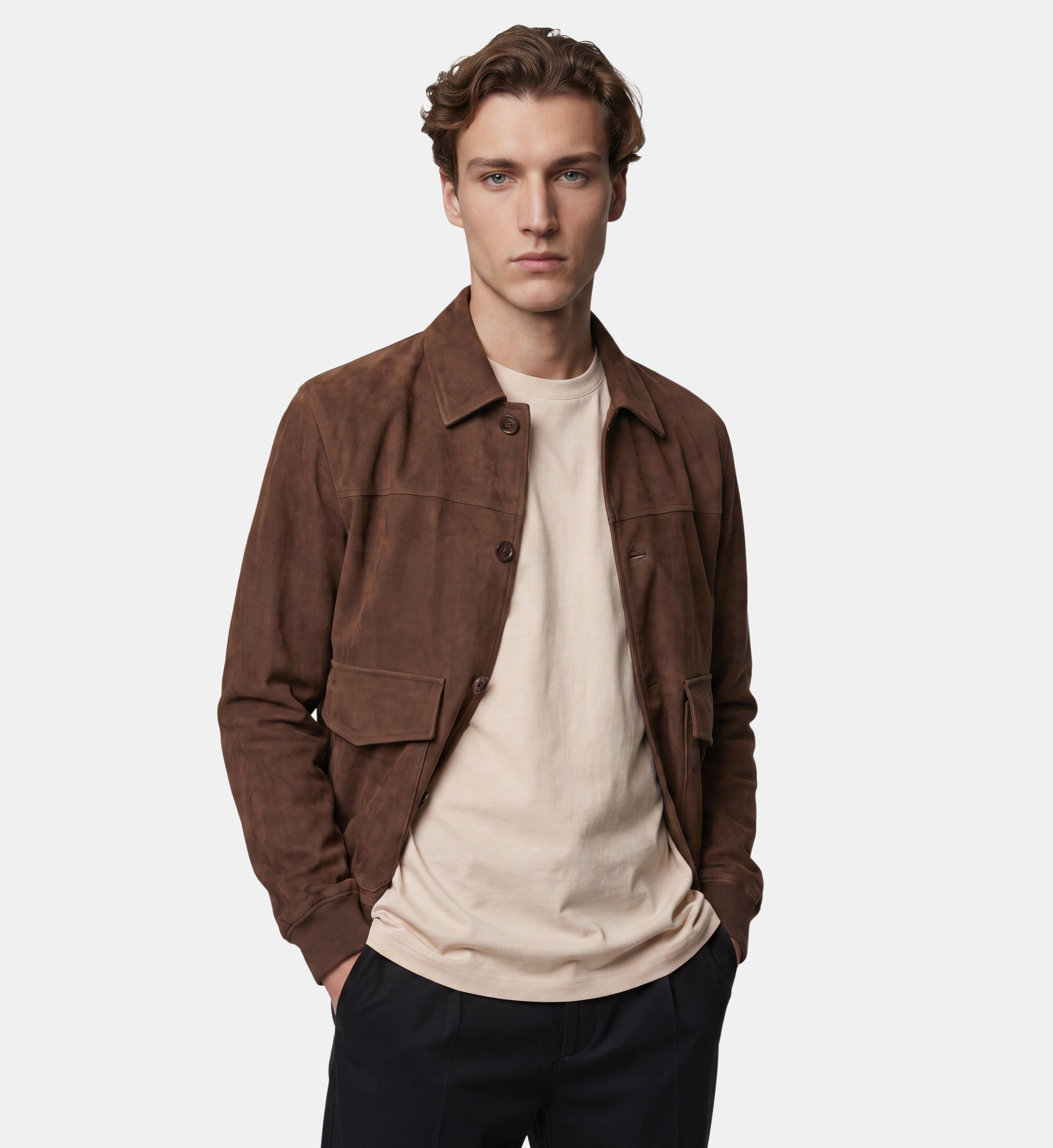 Blouson pagoat cuir suédé, GALERIES LAFAYETTE
