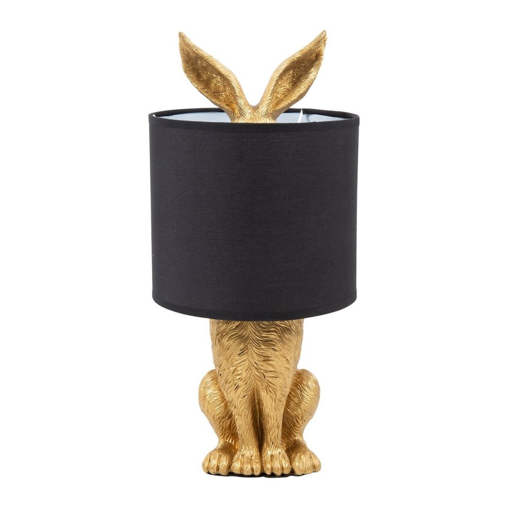 Lampe Lapin Doré Abat-jour Noir, DECORATIE