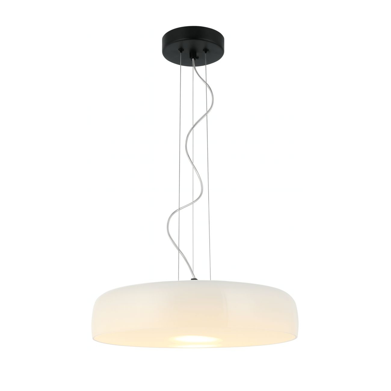 Suspension LED dôme verre opale - RICCARDO, KOSILUM