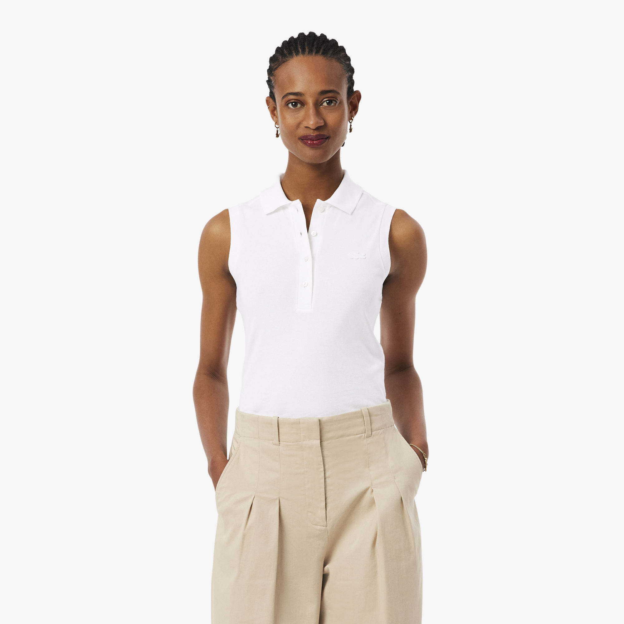 Polo L.12.D slim fit sans manche stretch, LACOSTE