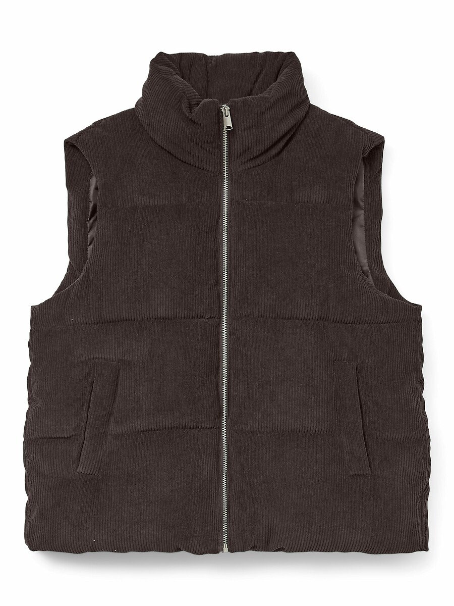 Doudoune sans manches en velours, VERO MODA
