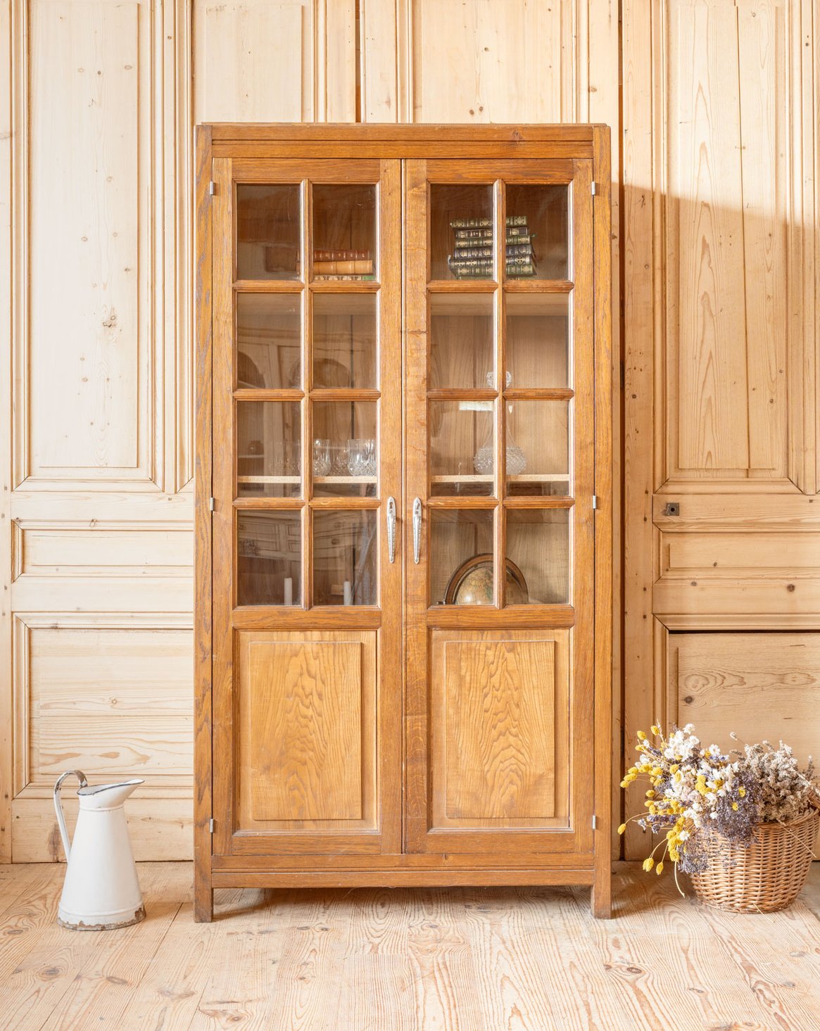 Vitrine en chêne Victoria N°1306 - Bon état, DEBONGOUT