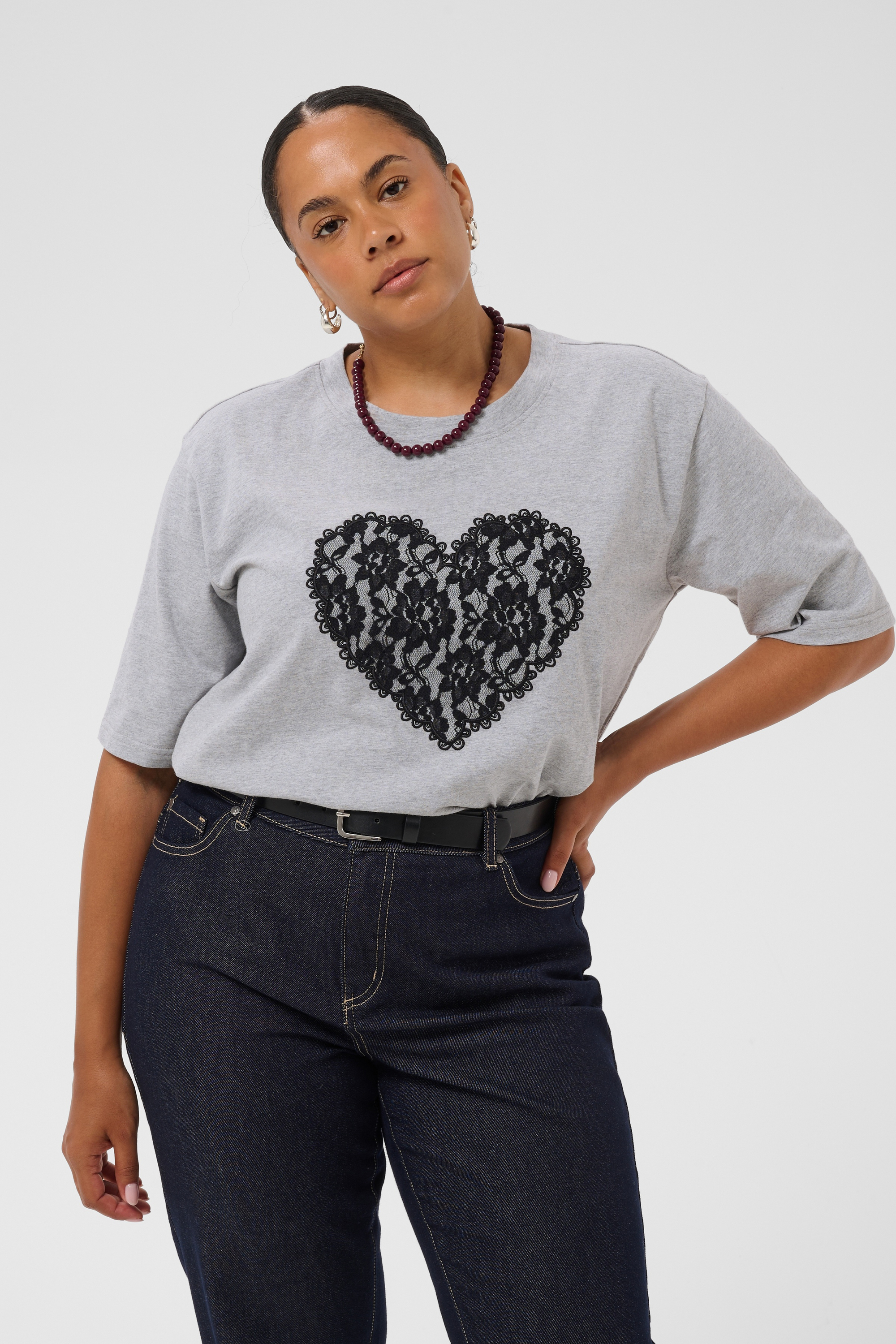 T-shirt, KAFFE CURVE
