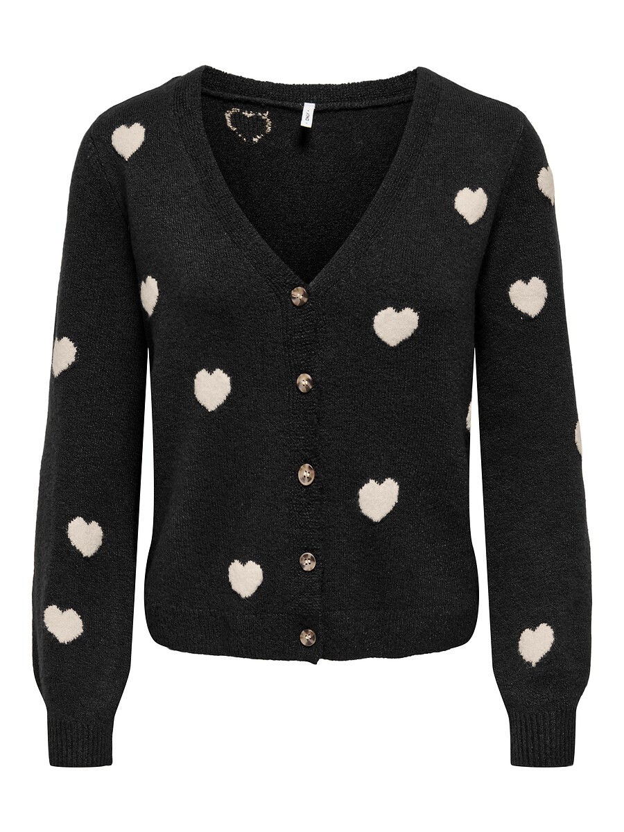 Gilet boutonné avec cœurs, ONLY