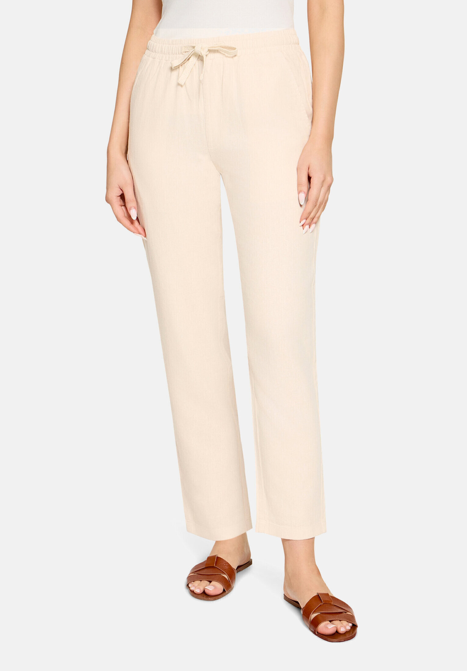 Pantalon en lin unicolore, CARTOON