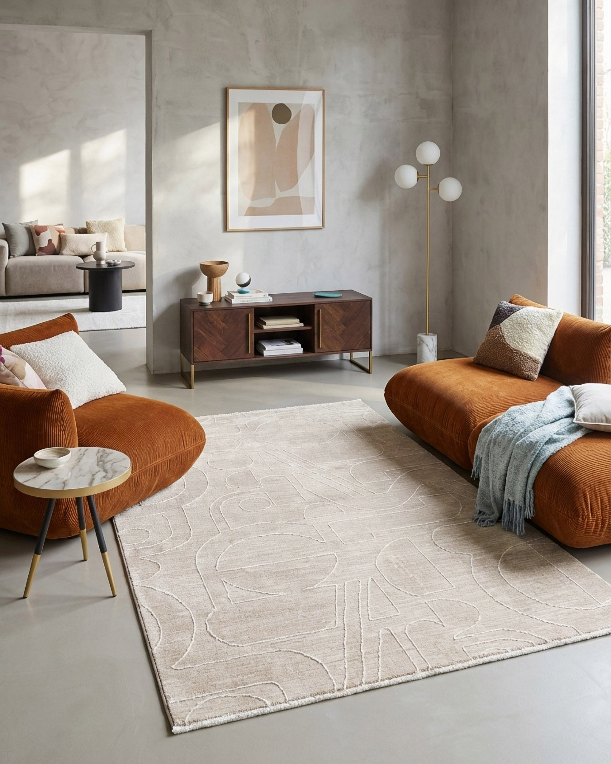 WECONhome Beatle-B par Esprit, tissé machine, tapis poils courts, motif graphique avec effet relief, certifié OEKO-TEX® ,  Beatle-B, ESPRIT