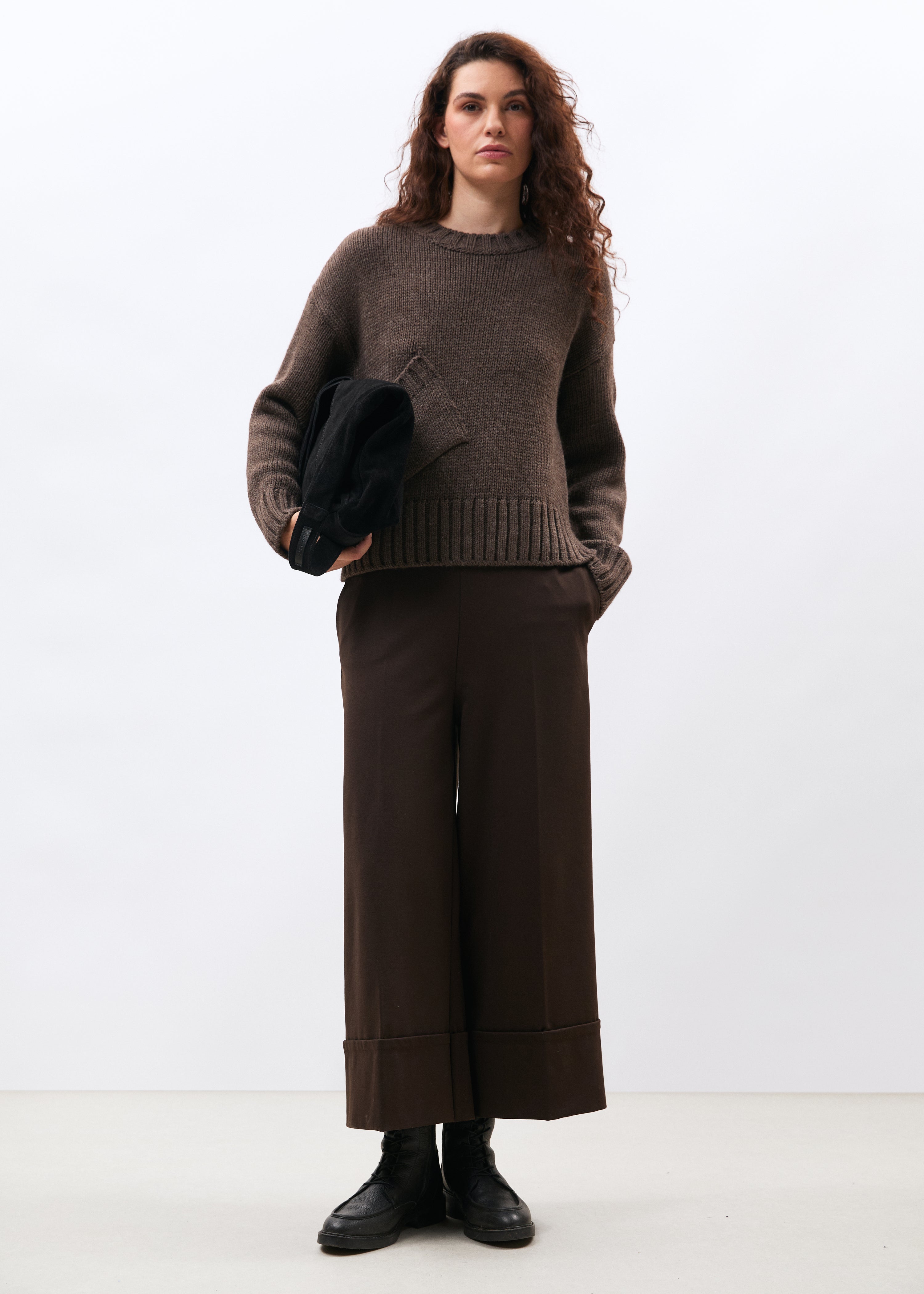 Pantalon large 7/8ème en milano, HUMILITY