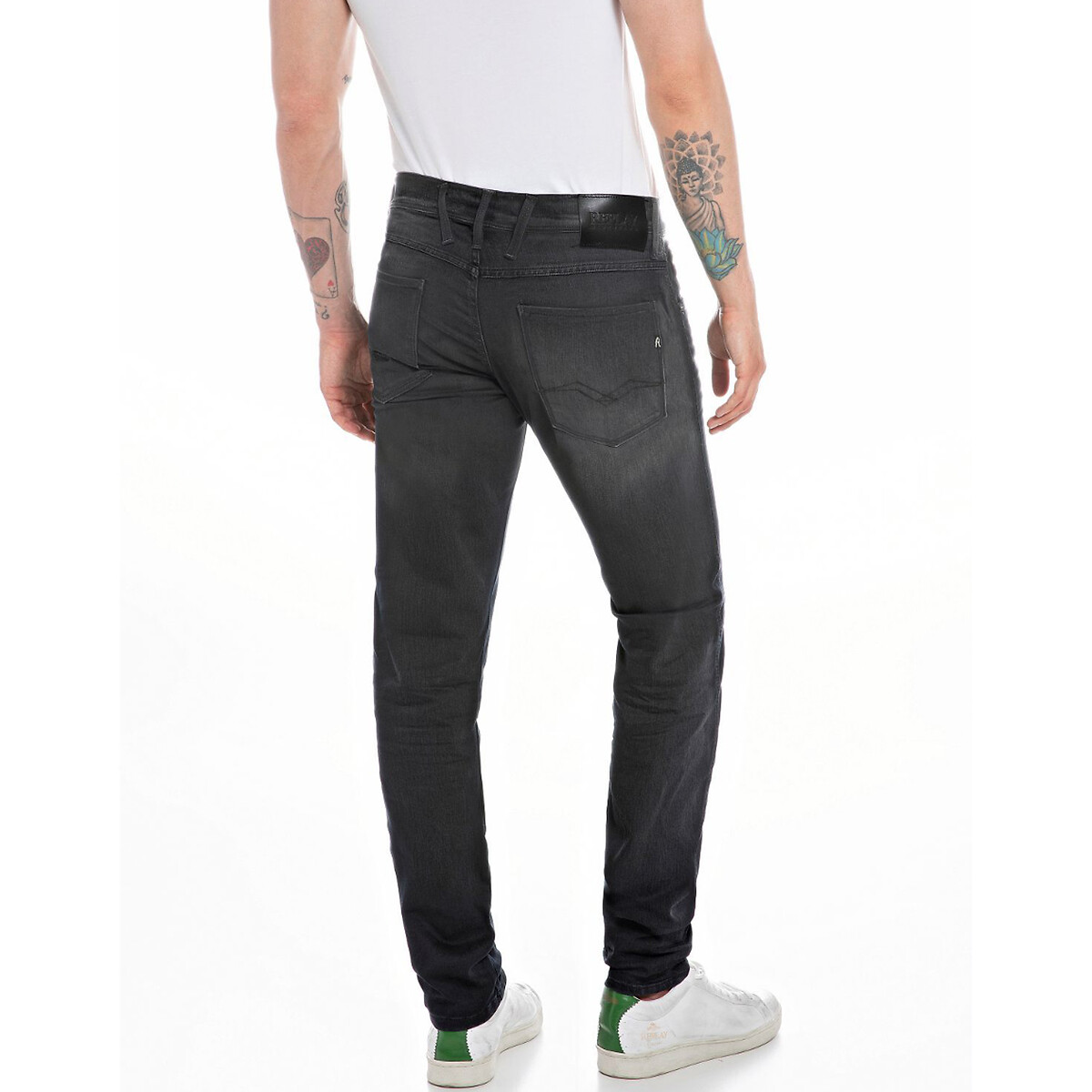 Jeans anbass, slim-fit | Redoute Replay La schwarz