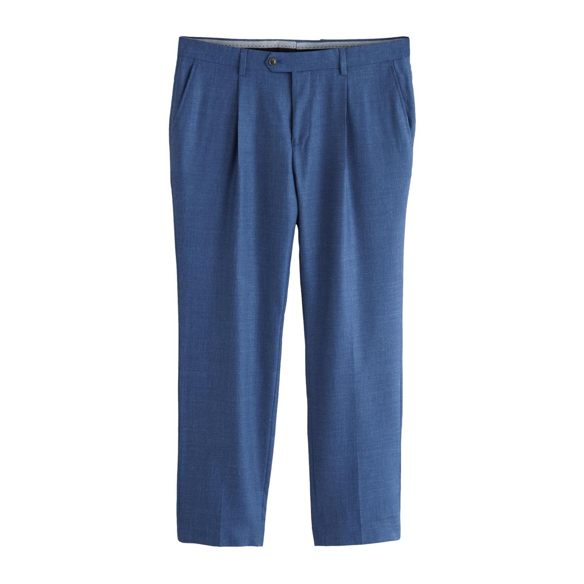 Pantalon de costume ajusté en soie et laine signature, NEXT