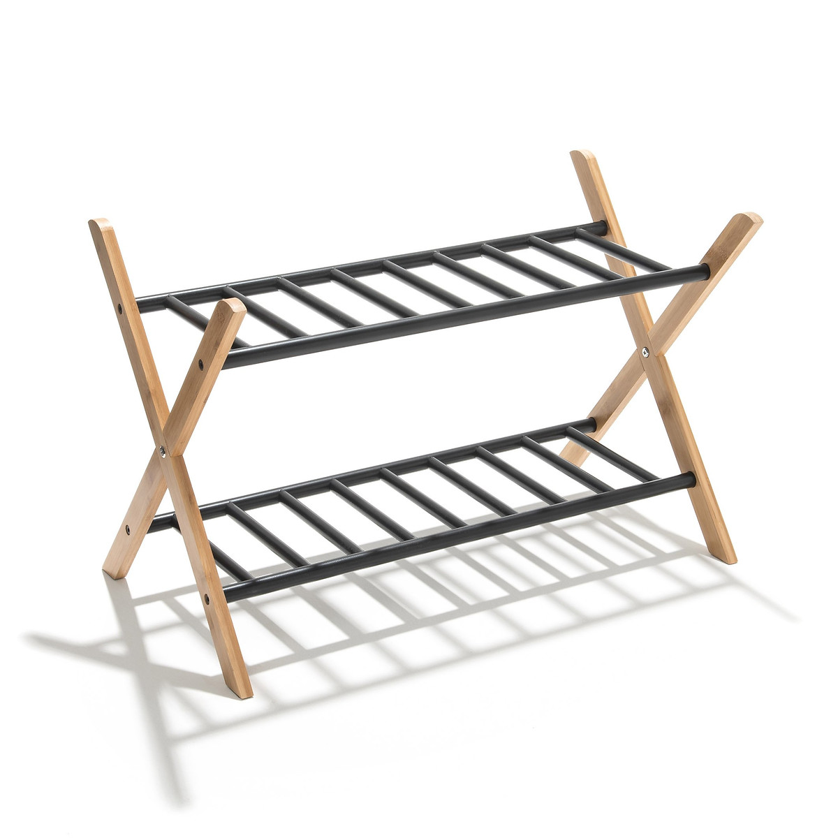 Yaka 2 level shoe rack black wood So home La Redoute