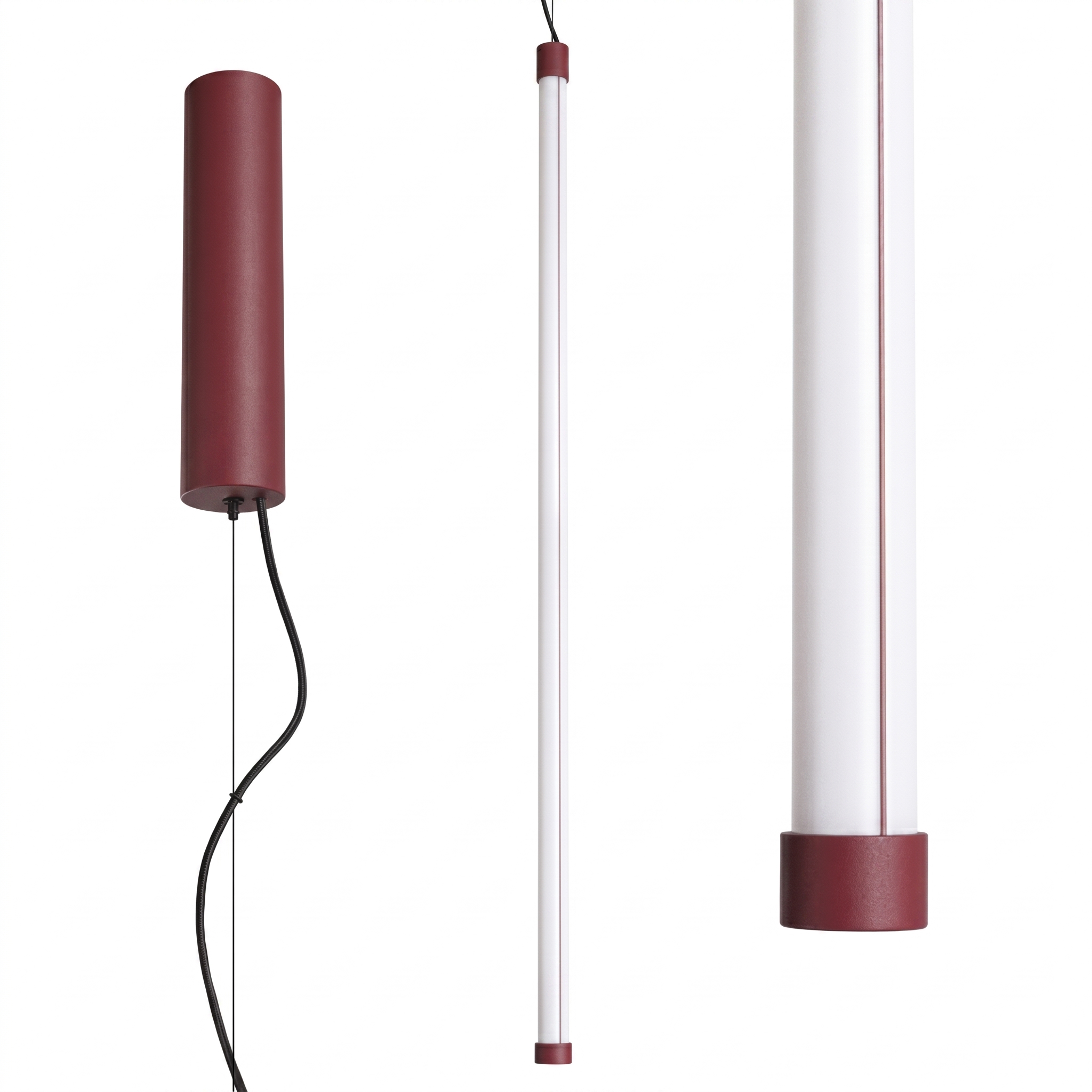 Suspension Acier Bordeaux LED 1 Trang, EDEN