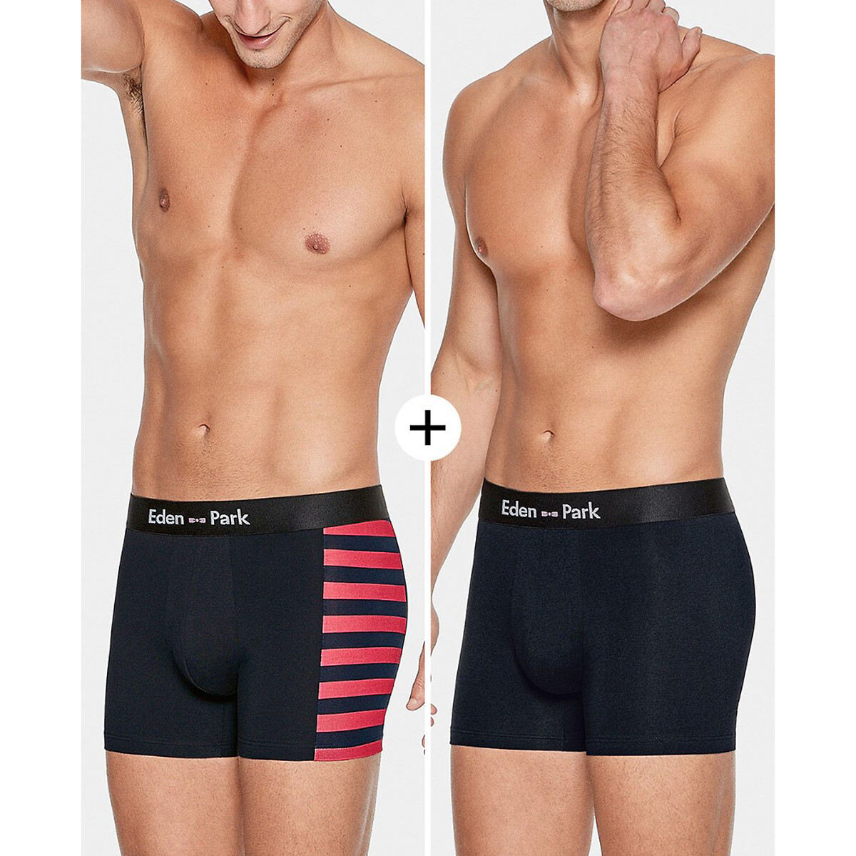 Pack of 2 hipsters in cotton mix Eden Park La Redoute