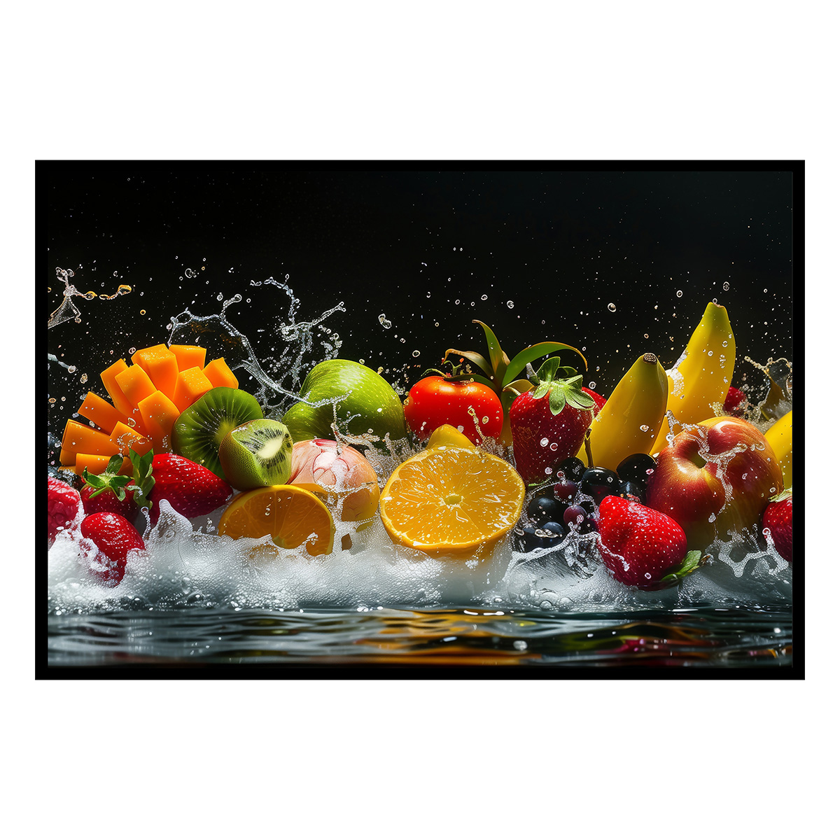 Affiche encadrée composition fruits, HEXOA