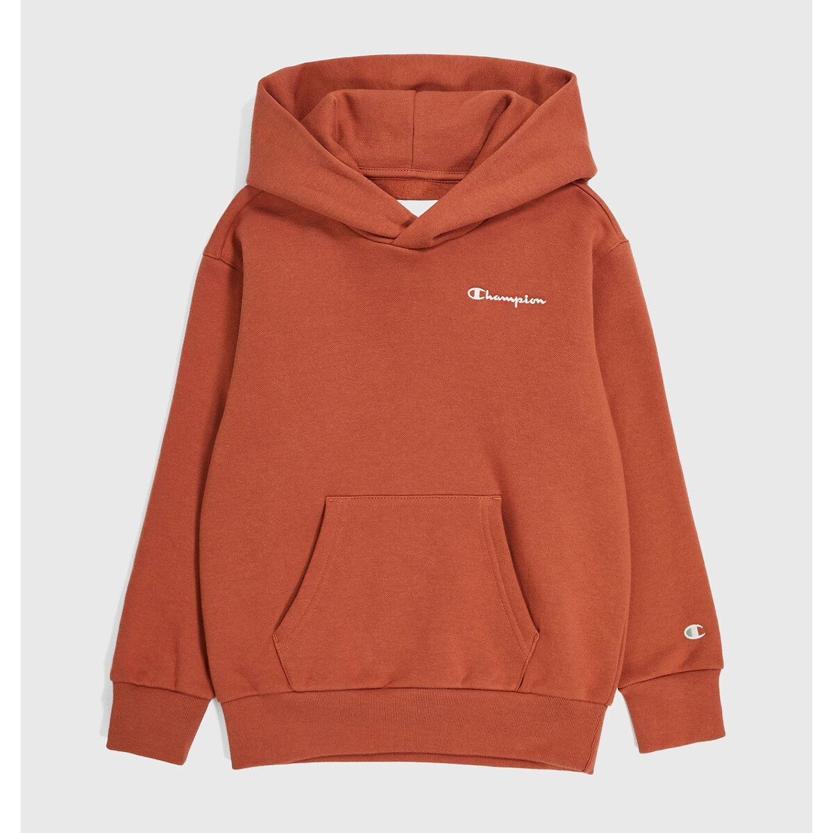Felpa champion rossa con cappuccio outlet