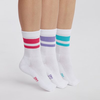 Pack of 3 Pairs of Ecodim Sports Socks in Cotton Mix DIM SPORT