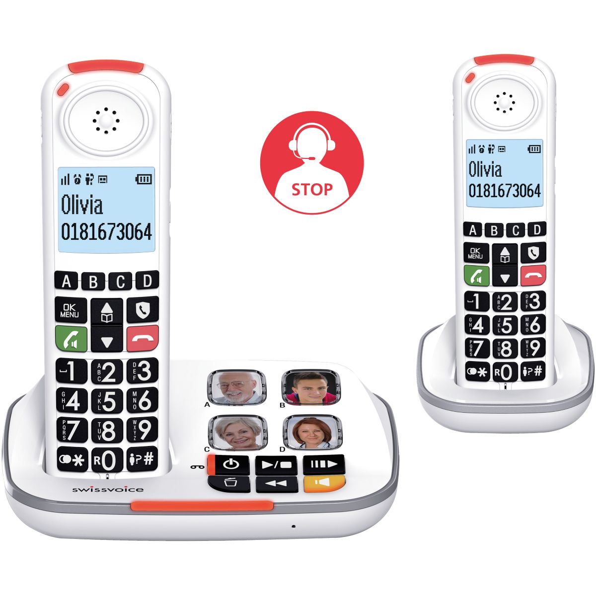 Téléphone sans fil XTRA 2355 Voice Duo, SWISSVOICE