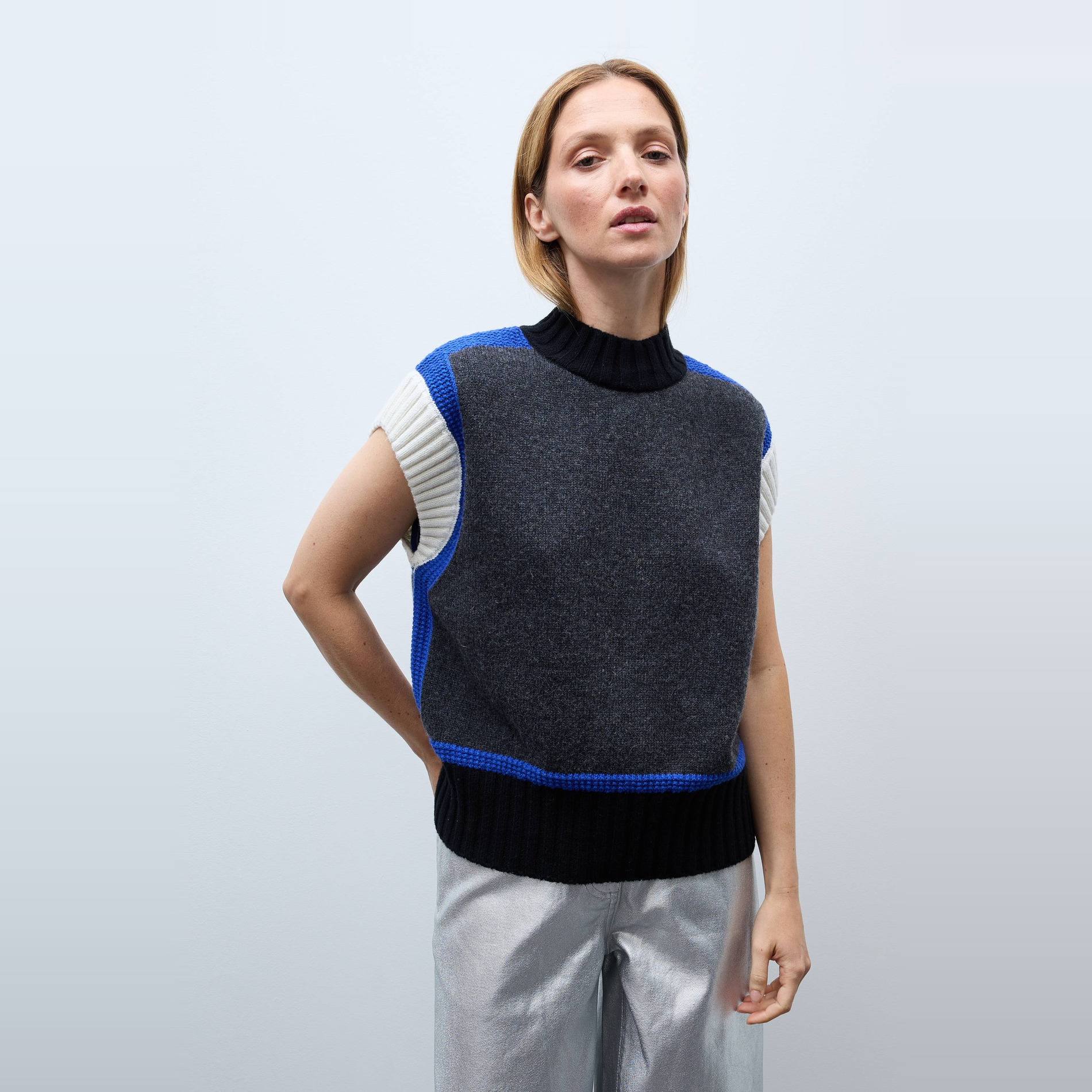 Pull sans manche contenant de la Laine, MONOPRIX
