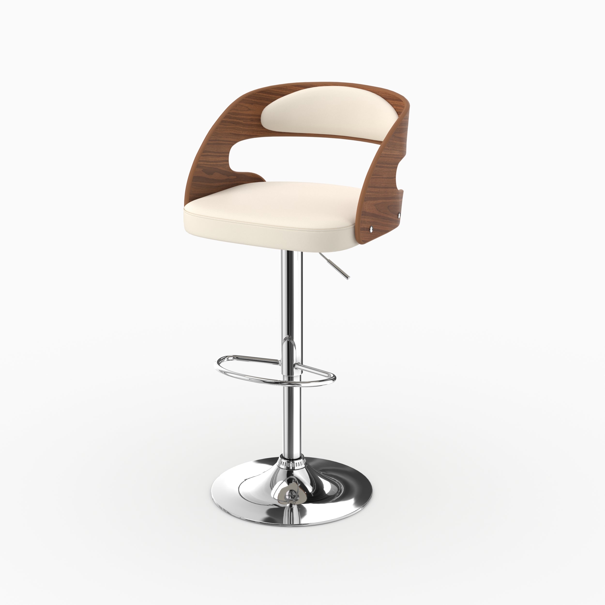 Chaise de bar réglable 62/84 cm en cuir synthétique - LOUIS, MAISON PAVANE