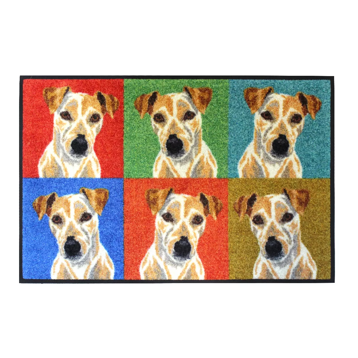 Tapis decor caoutchouc & nylon CHIENS POP ART, GARNIER THIEBAUT