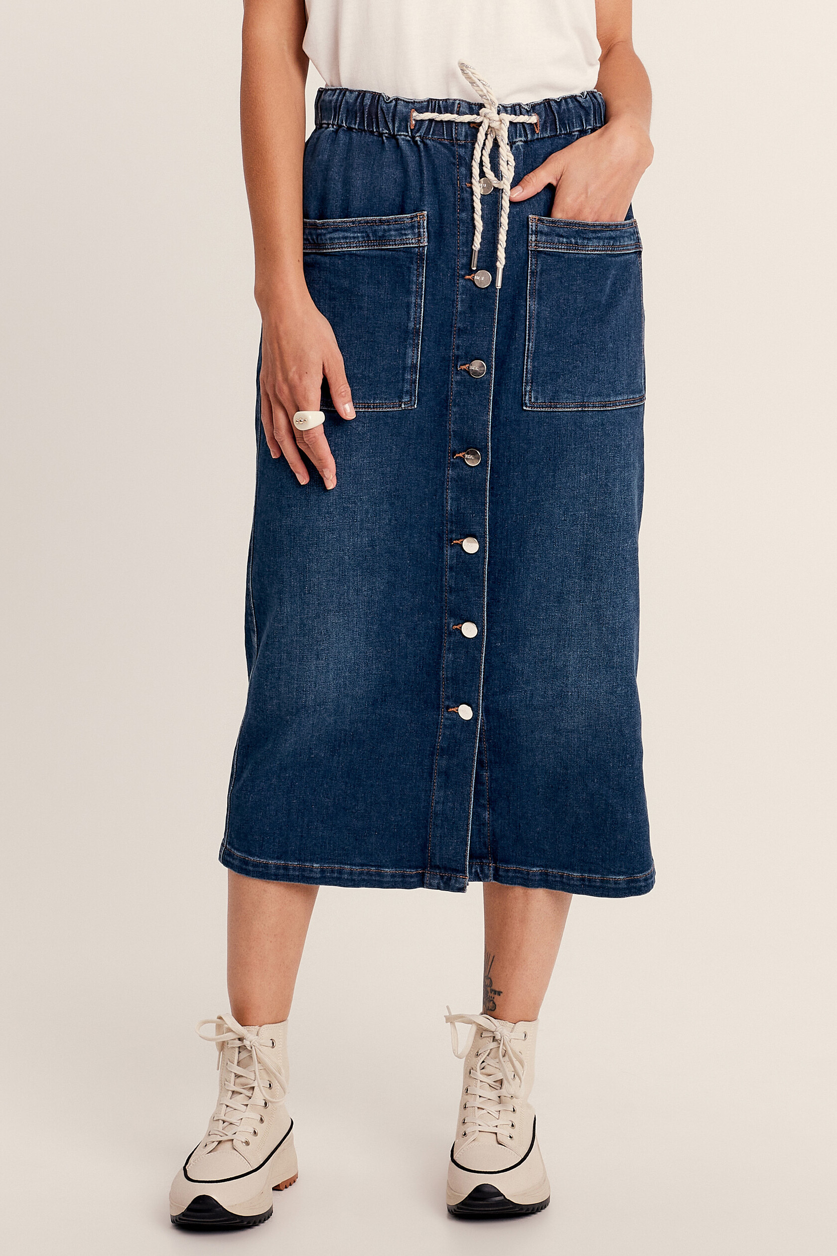 Jupe longue droite en jean, BREAL