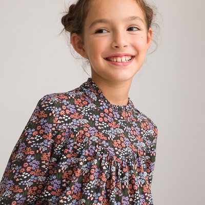 Printed High Neck Blouse with Long Sleeves LA REDOUTE COLLECTIONS