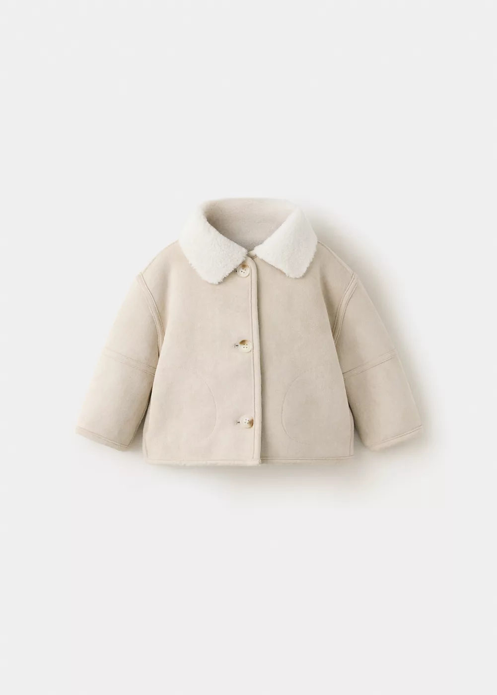 Manteau suédine en imitation mouton, MANGO BABY