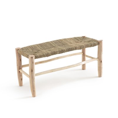 Ghada Bench in Raw Willow Wood and Braided Doum LA REDOUTE INTERIEURS