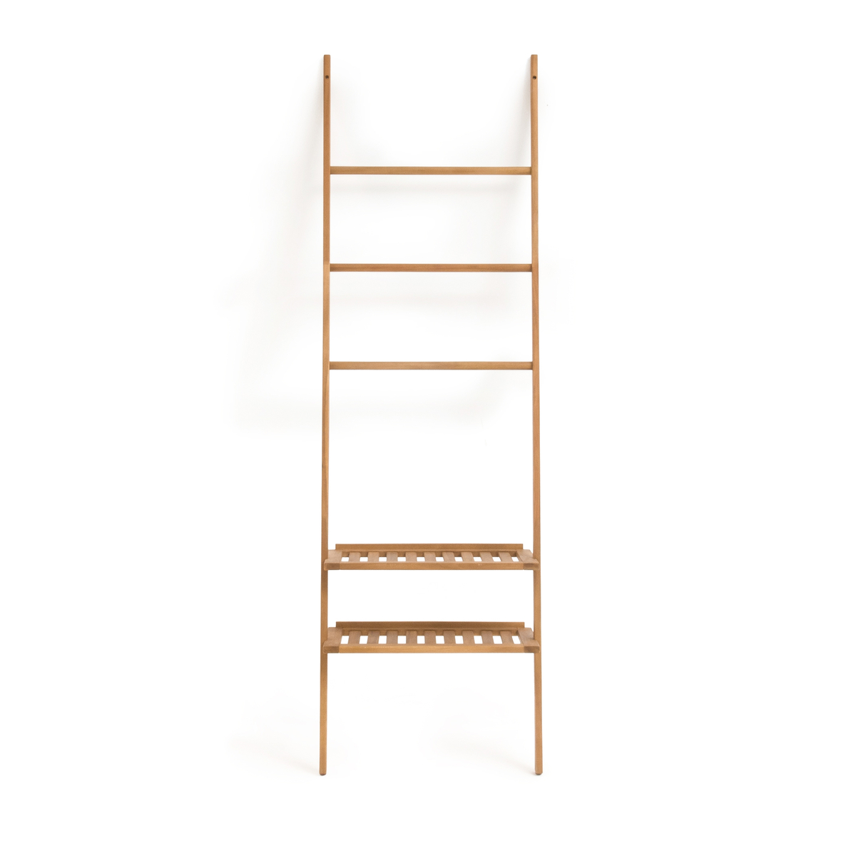 Ladder-Style Shelving Unit in Oiled Acacia with Teak Finish