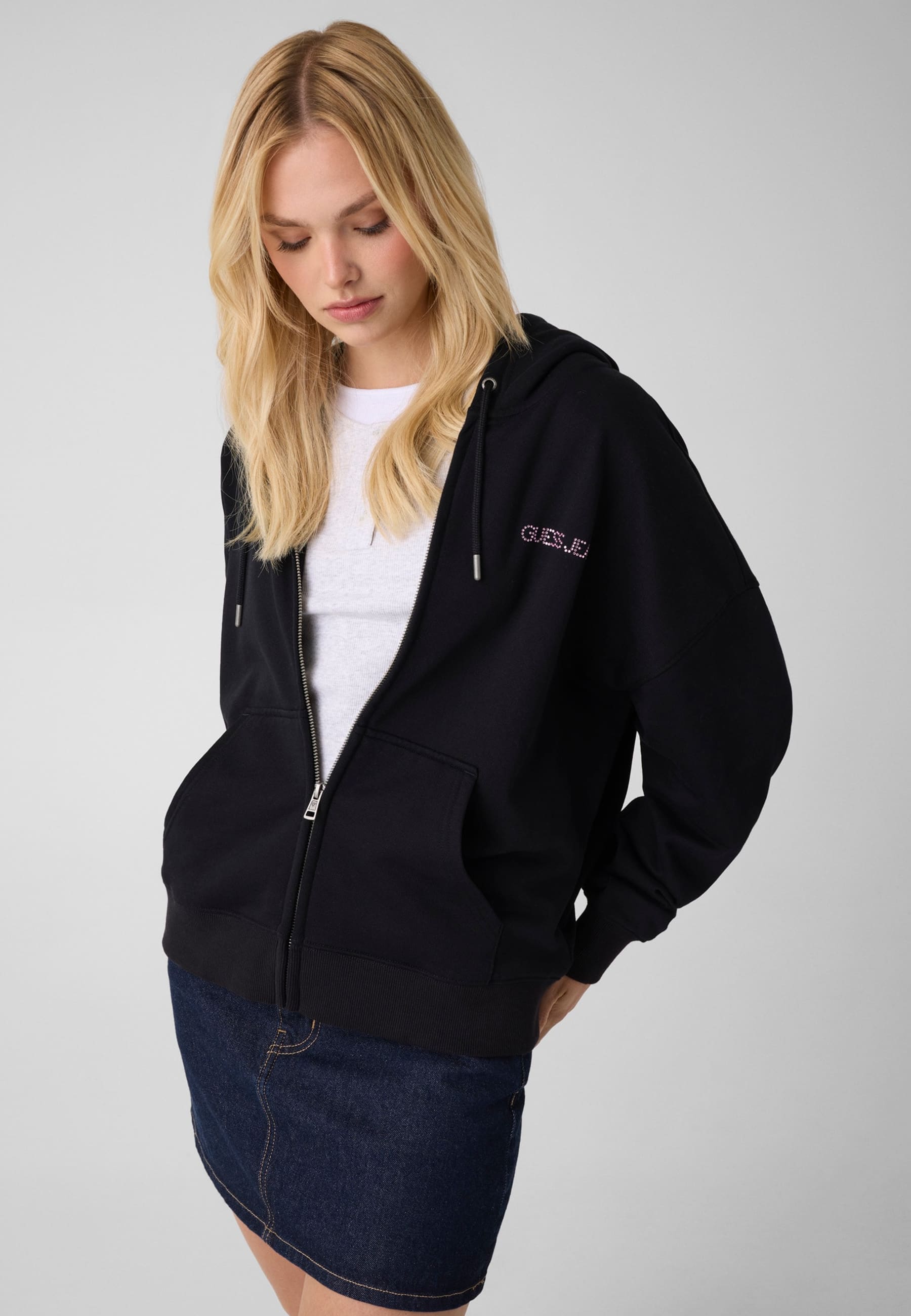 Sweatshirt Avec Strass, GUESS JEANS