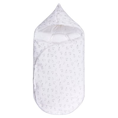 Конверт для новорожденного с капюшоном из газовой хлопчатобумажной ткани с принтом LA REDOUTE COLLECTIONS