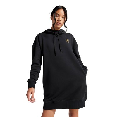 Gold Ink Hoodie Mini Dress in Cotton Mix CONVERSE