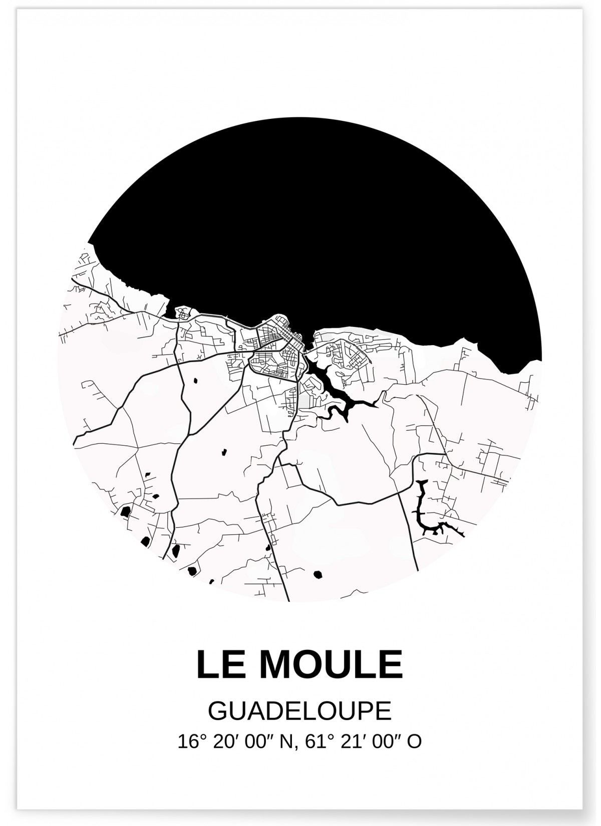 Affiche Carte Le Moule, L'AFFICHERIE