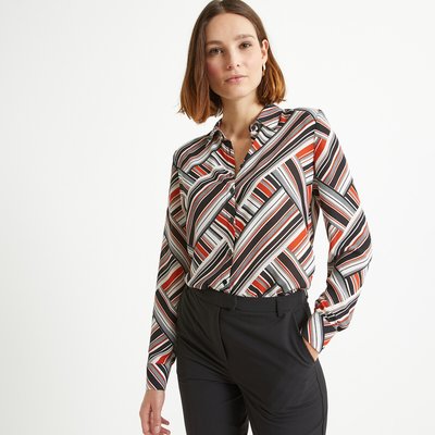Recycled Graphic Print Shirt with Long Sleeves ANNE WEYBURN