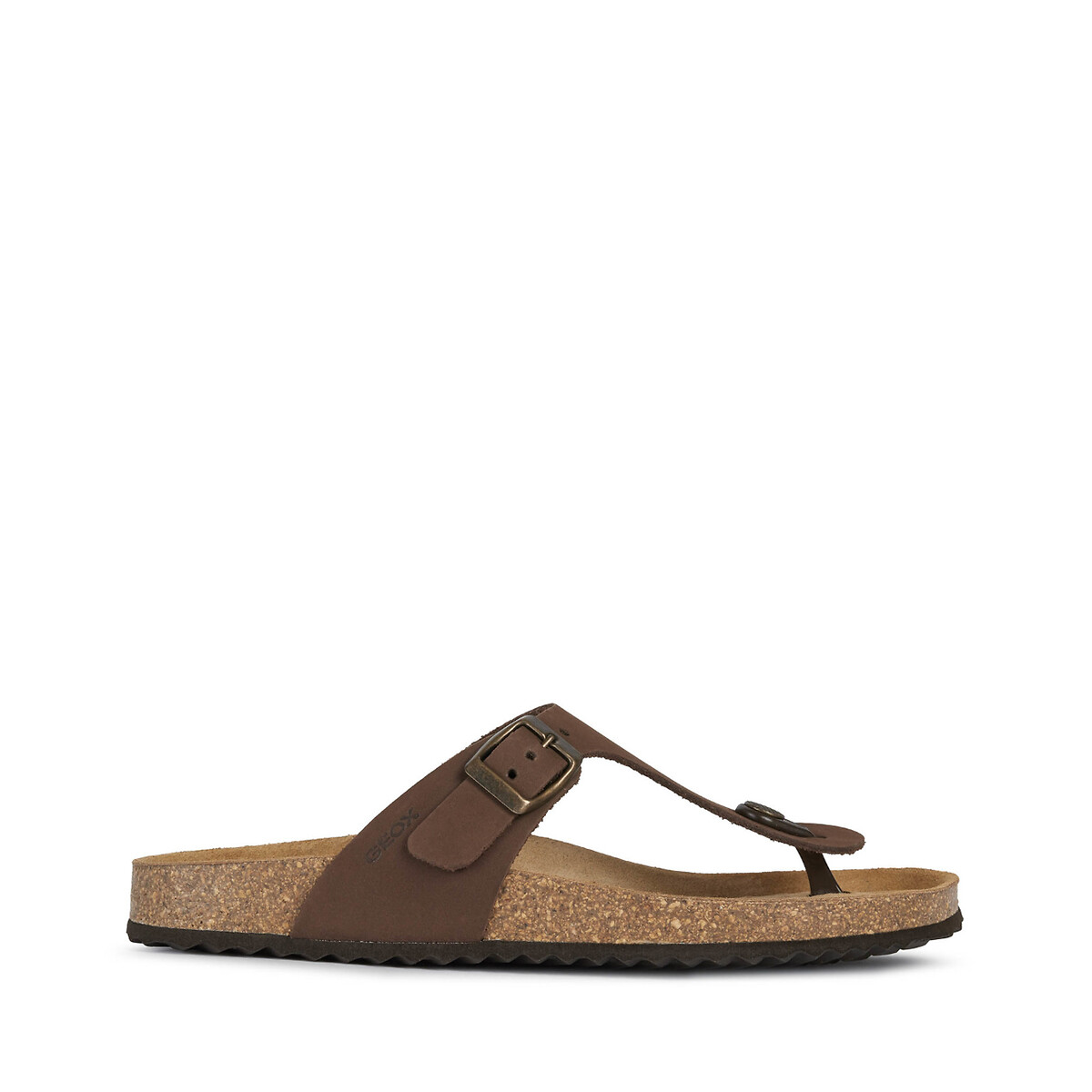 Brionia leather flip flops, brown, Geox | La Redoute