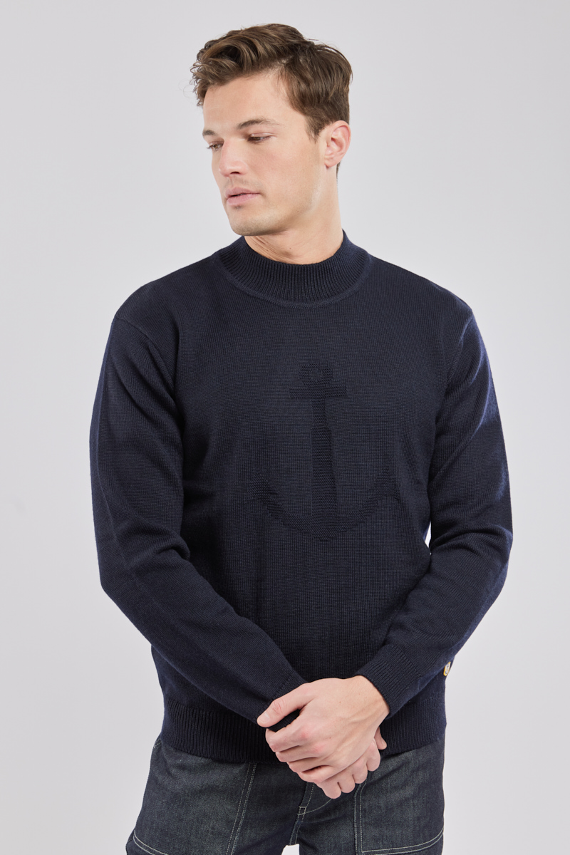 Pul col montant Ancre - laine, ARMOR-LUX