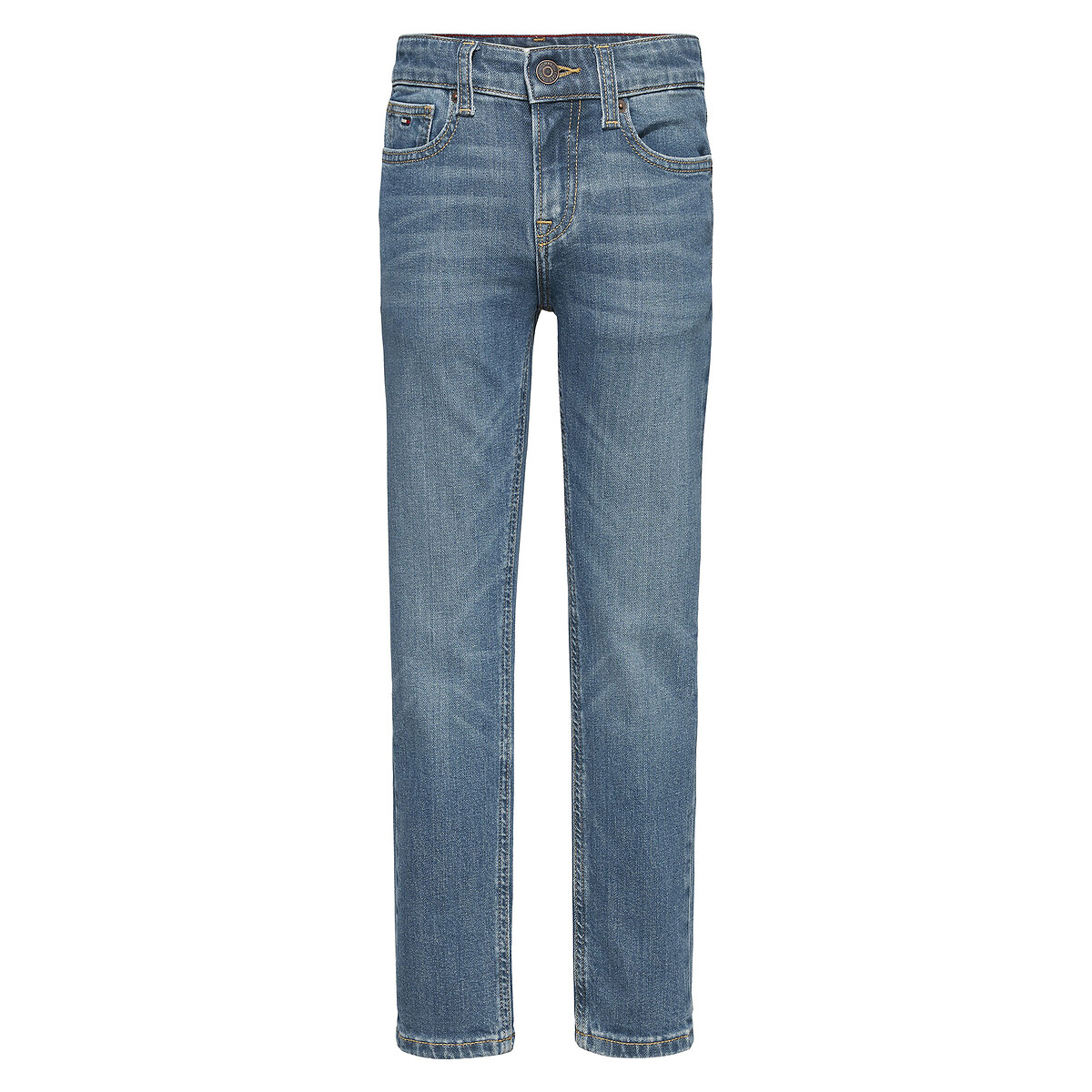 Recycled cotton jeans in mid rise and 