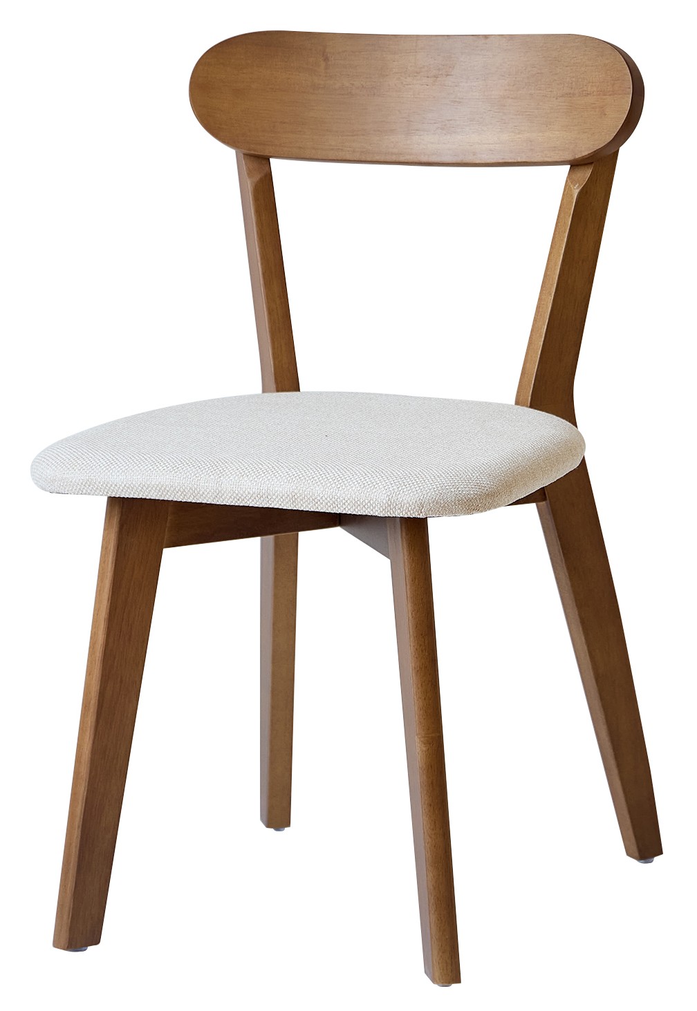 Lot de 2 chaises, bois foncé massif et tissu, VITORIA, NORDLYS
