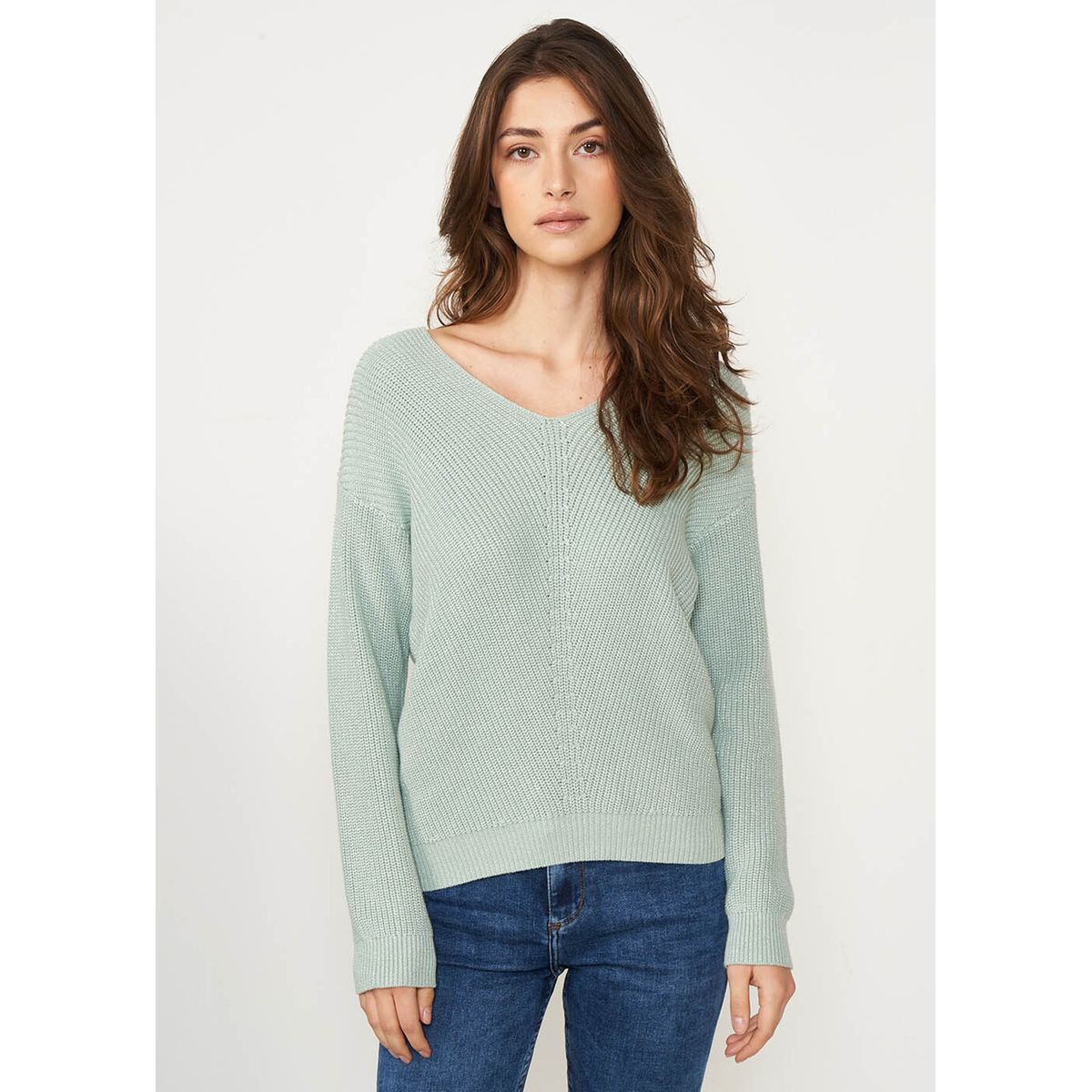 Pull vert amande discount
