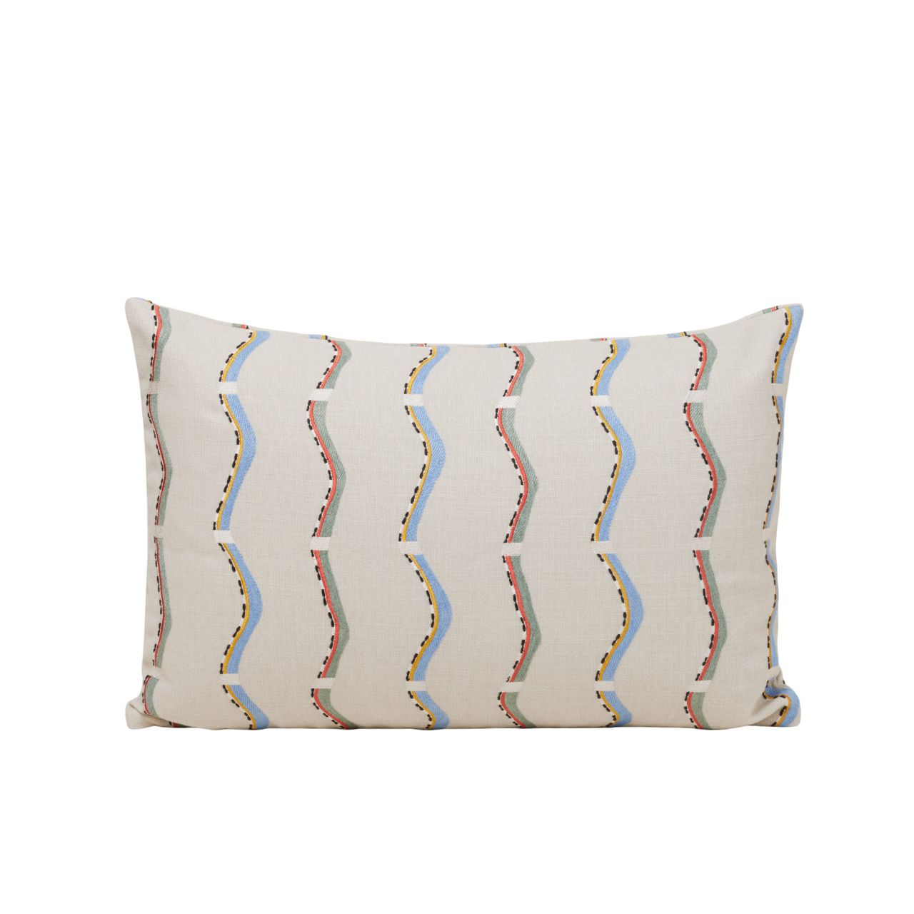 Housse De Coussin en Motif en zigzag brodé TIHANI, MADURA