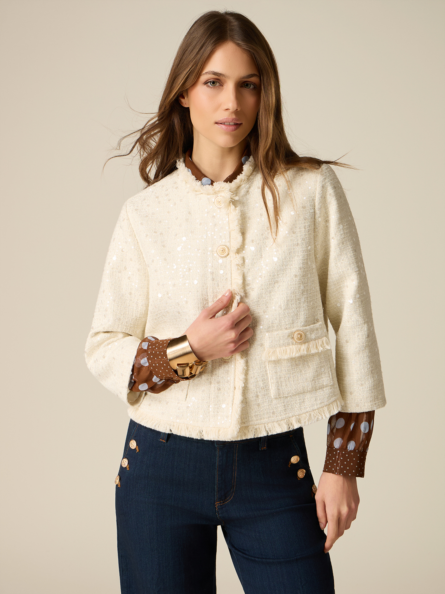 Veste à paillettes, OLTRE