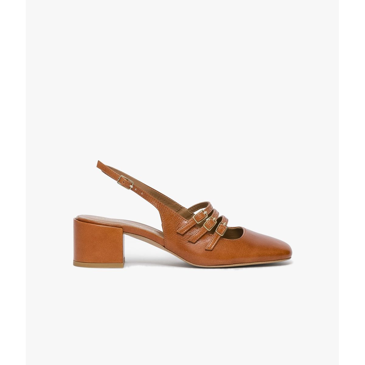 Escarpin bout ouvert camel sale