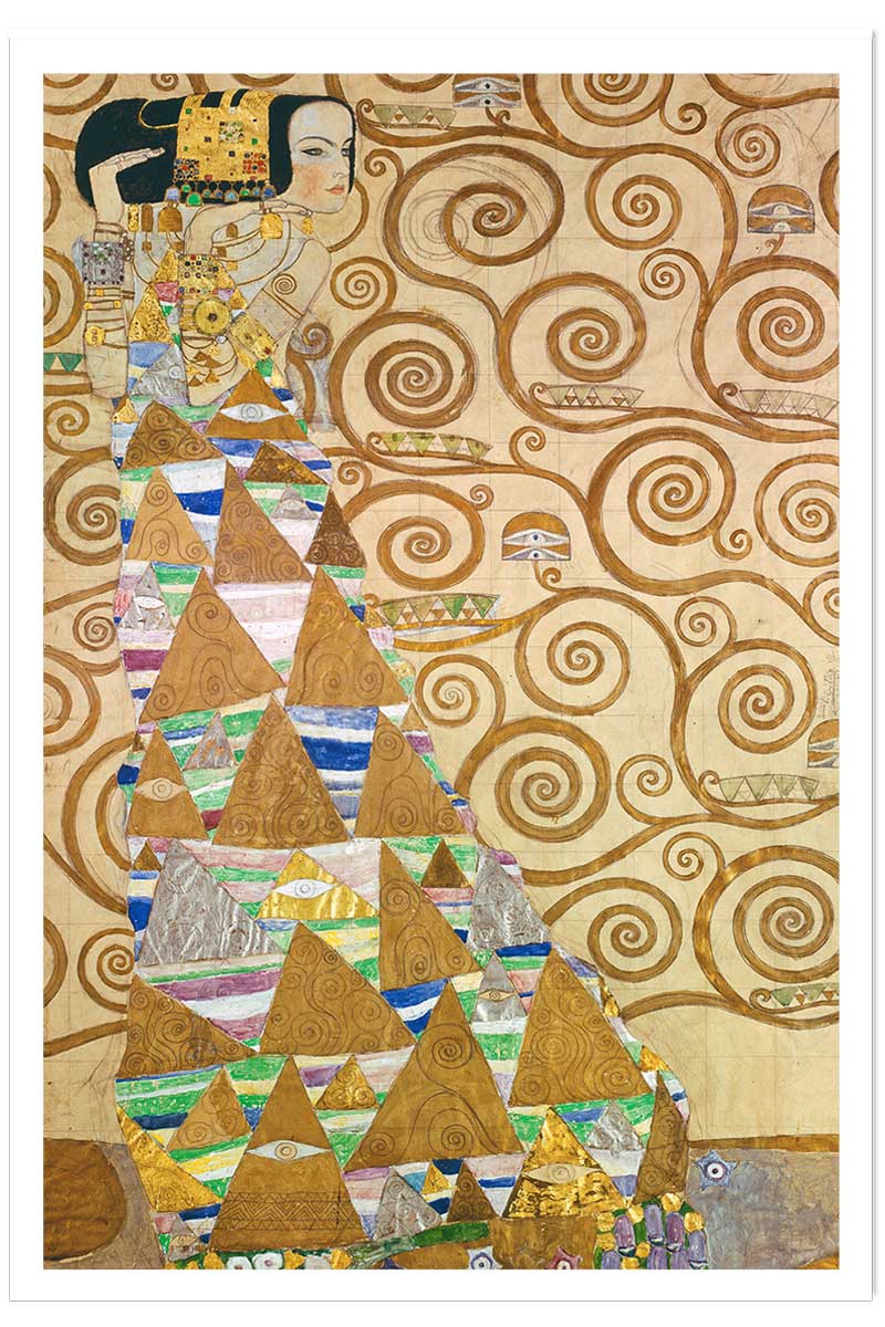 Affiche Study for Expectation par Gustav Klimt, HEXOA