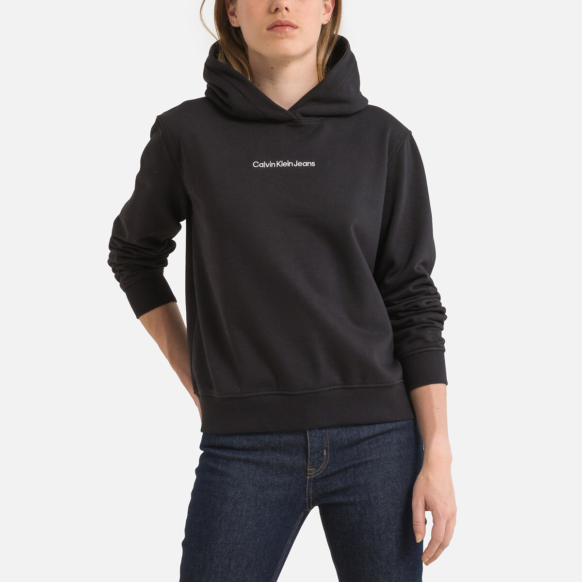 Kapuzensweatshirt, lange ärmel schwarz Calvin Klein Jeans | La Redoute