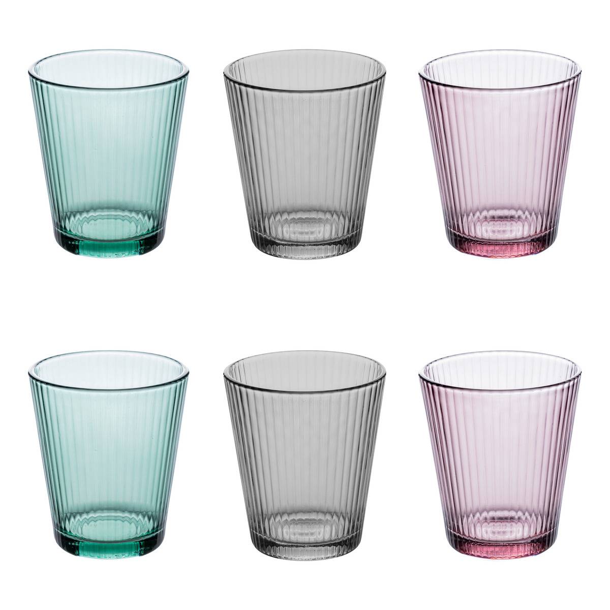 Lot de 6 verres bas en verre MAL'EAU, SECRET DE GOURMET